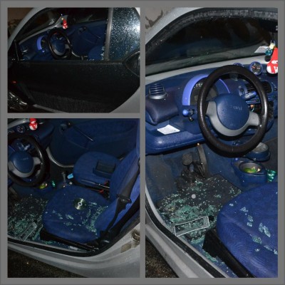Зловмисники розбили скло автомобіля Ольги Мазніченко