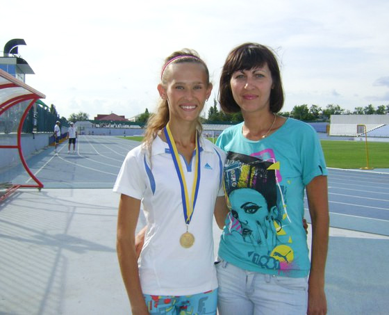 Валентина Кузьома з тренером Мариною Якубою